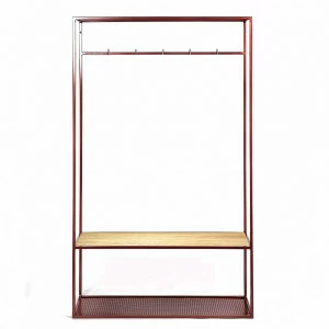 Вешалка в прихожую с полкой медь, светлый дуб Hallra copper INTELLIGENT DESIGN ВЕШАЛКИ HALLRA 261043 Коричневый;медный