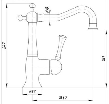 18603 Смеситель Migliore Dallas - Вид №1