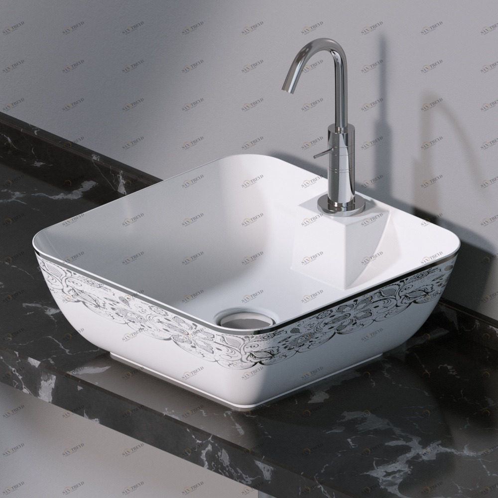 L606460P Накладная раковина на столешницу  прямоугольная A. e T. Italia ELITE AeT ITALIA