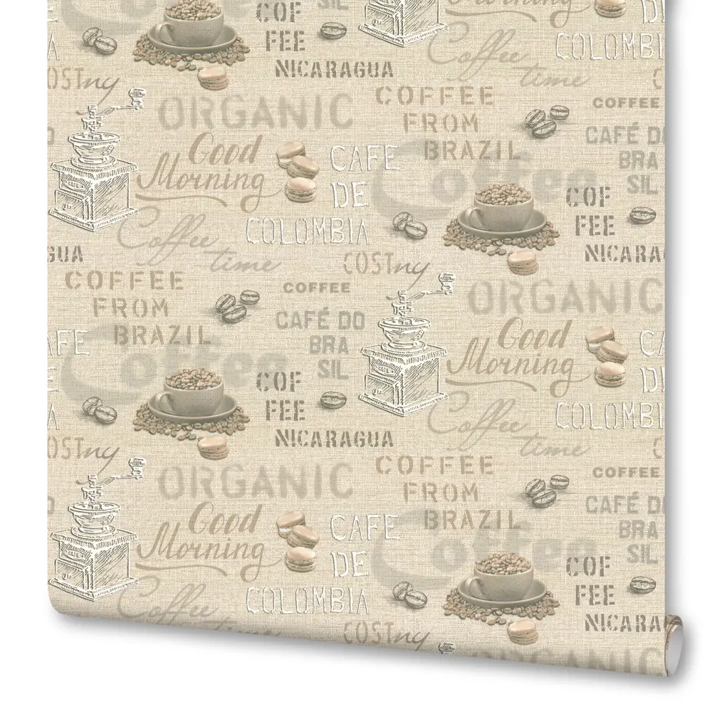 Santreyd Флизелиновые обои бежевого оттенка для элегантного интерьера 82832924 Кофе STLM-0036648