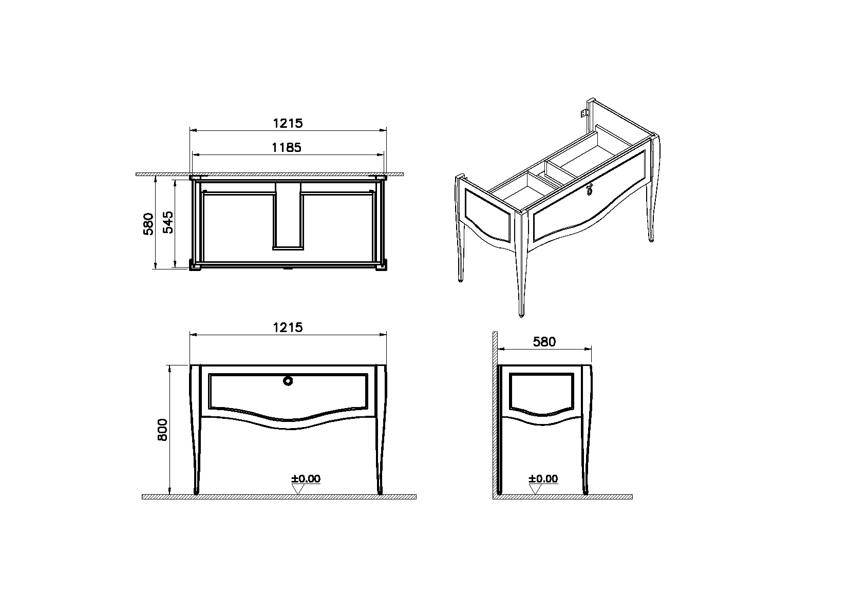 61824 Раковина Vitraglobal Elegance - Вид №1