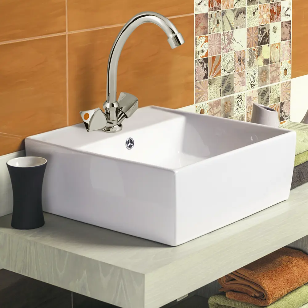 Смеситель для раковины Standart двухвентильный цвет хром Santreyd 23504-W STLM-2106678 - Вид №4