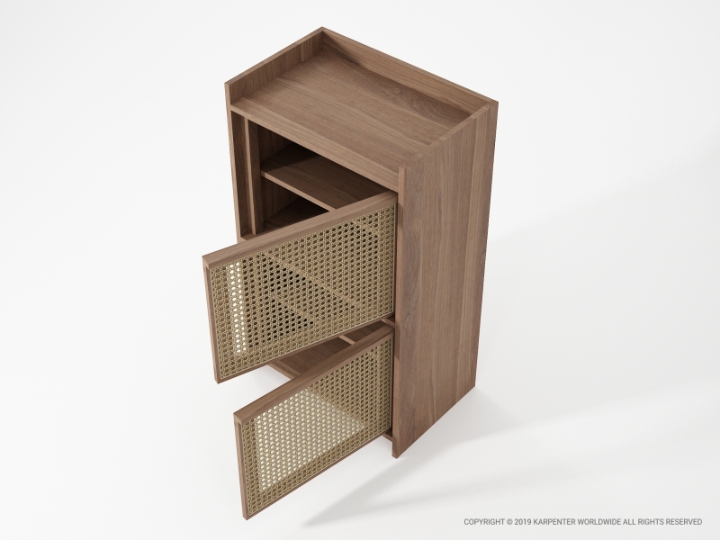 593_1249 Буфет вертикальный с 2 ​​дверцами Karpenter ROOTS - Вид №2