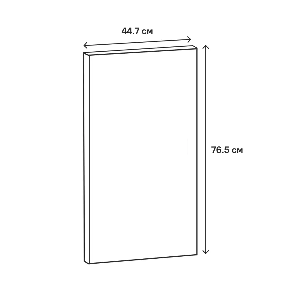 Фасад кухонного шкафа Инта 44.7x76.5 см KONSENSA ЛДСП цвет белый Инта белая STLM-2101794 - Вид №7