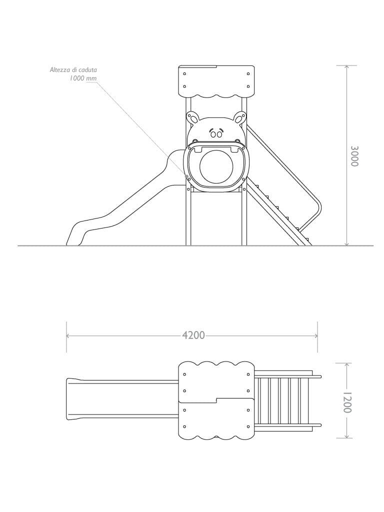 Рециркулированная пластиковая игровая структура EUROCOMITALIA TORRE HYPPO ARCH-00151045 - Вид №2