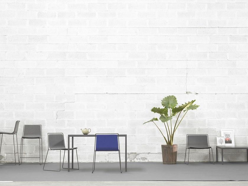 ONDARRETA Стул из высокой стали с сиденьем, обитым кожей Alo sun-id-1428895 - Вид №13