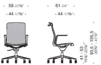 ESTEL GROUP Регулируемое по высоте сетчатое офисное кресло на колесиках sun-id-1350463 - Вид №6