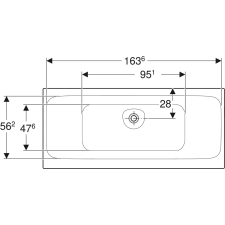 554.125.01.1 Прямоугольная ванна Geberit Tawa, тонкое исполнение, Duo, с ножками Geberit  - Вид №11
