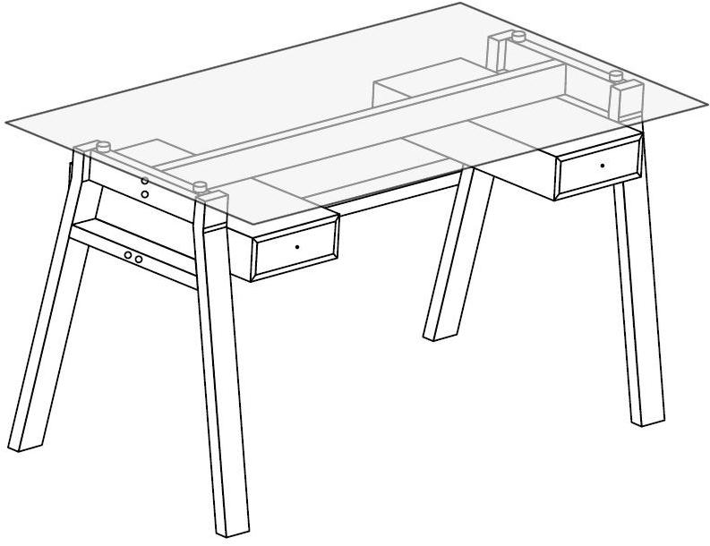 IFT Письменный стол из закаленного стекла sun-id-1410107 - Вид №2