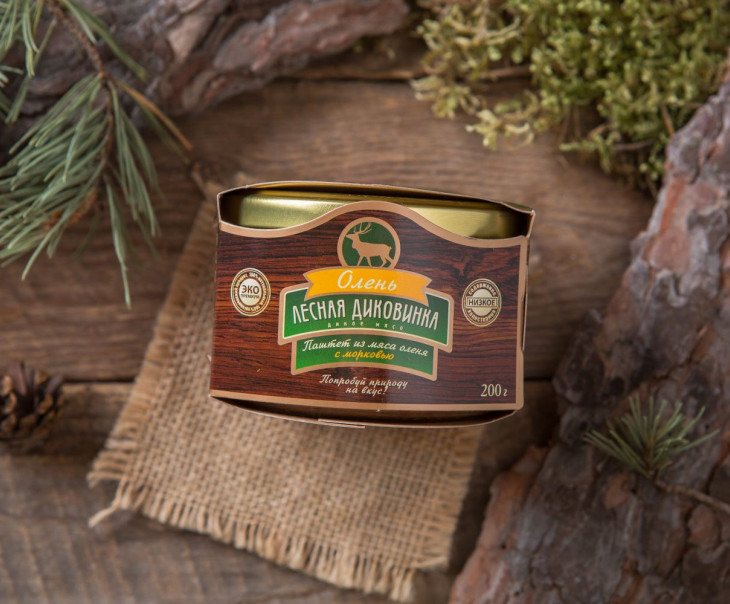 3331 Паштет из мяса оленя с морковью (стекло) Вкусляндия 