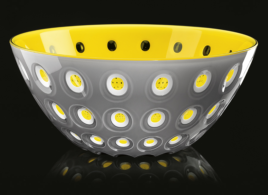 279425141 Салатник le murrine, D25 см, акрил, желто-серый Guzzini  - Вид №1