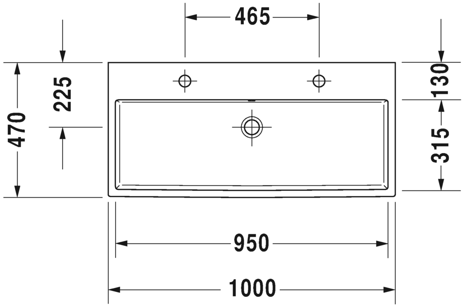 2350100026 Подвесная раковина настенная овальная Duravit Vero Air - Вид №1