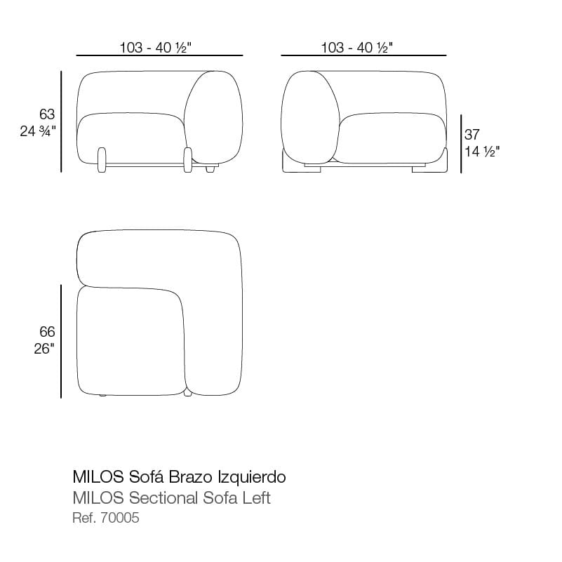 Ткань сад диван Vondom Милош ARCH-00136547 - Вид №12