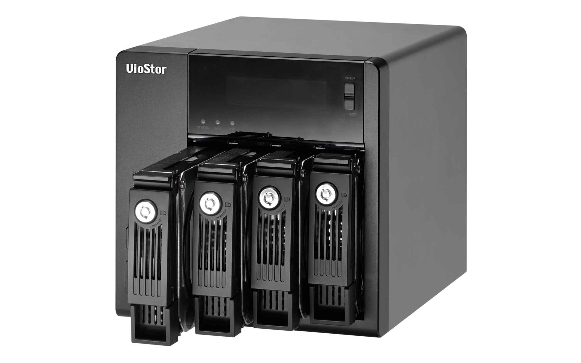 VS-4108 Pro+ Smb nvr, 8 channels, 4-tray w/o hdd, local monitoring. intel 2,6 ghz QNAP Santreyd  - Вид №3