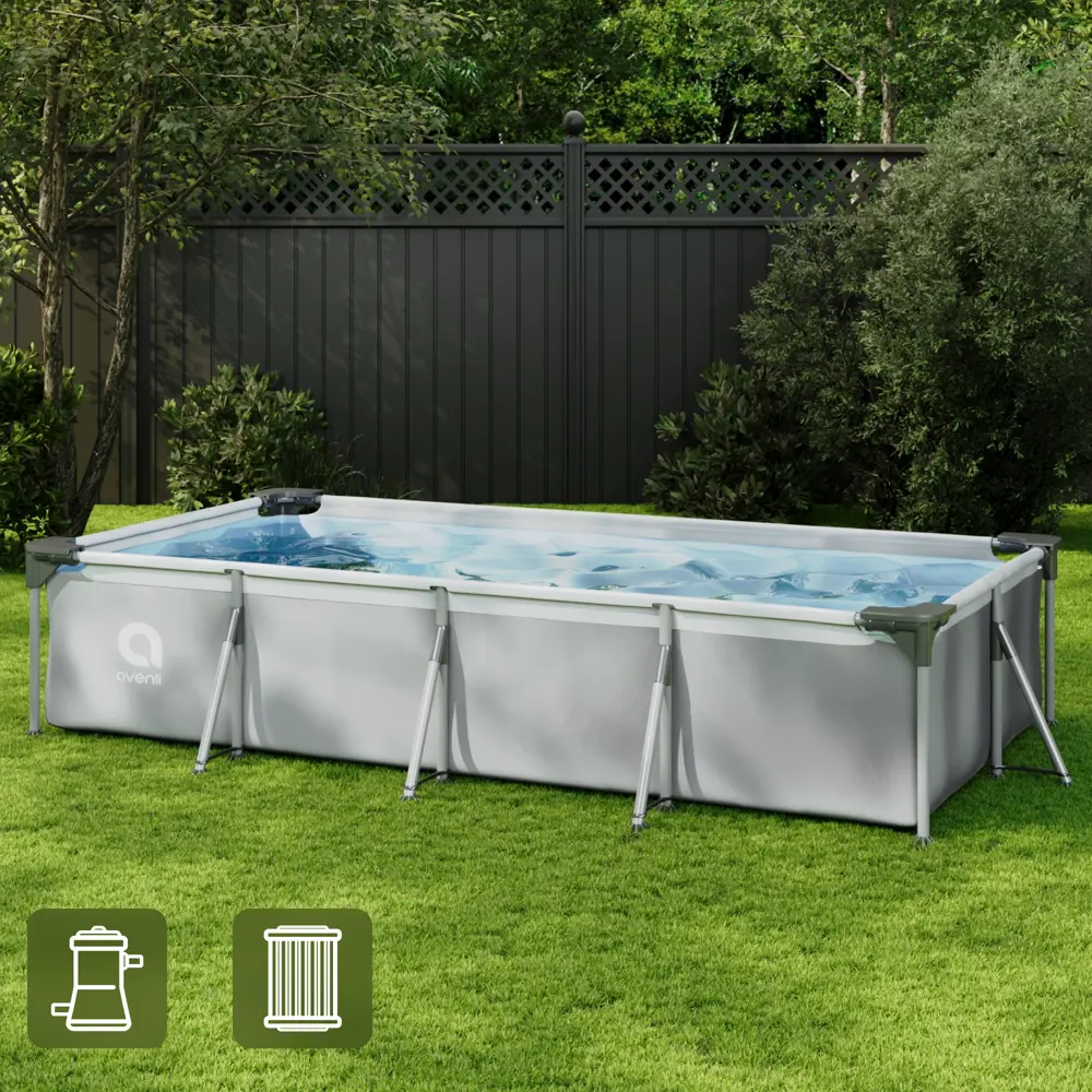 Каркасный бассейн Avenli прямоугольный 6075 л с насосом 89335103 STLM-1568604