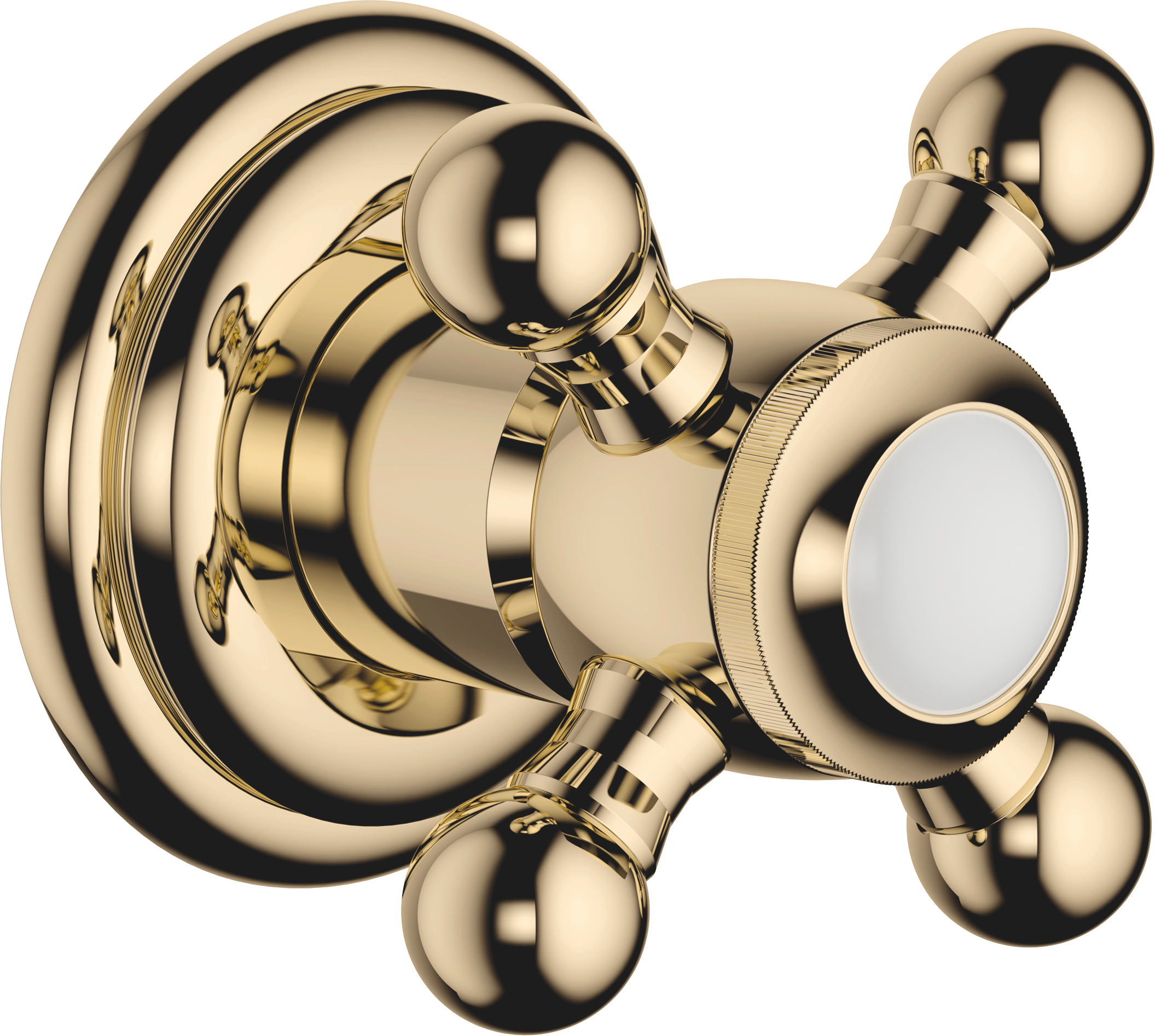 MADISON Настенный клапан с закрытием по часовой стрелке 1/2" - Durabrass (золото 23 карата)