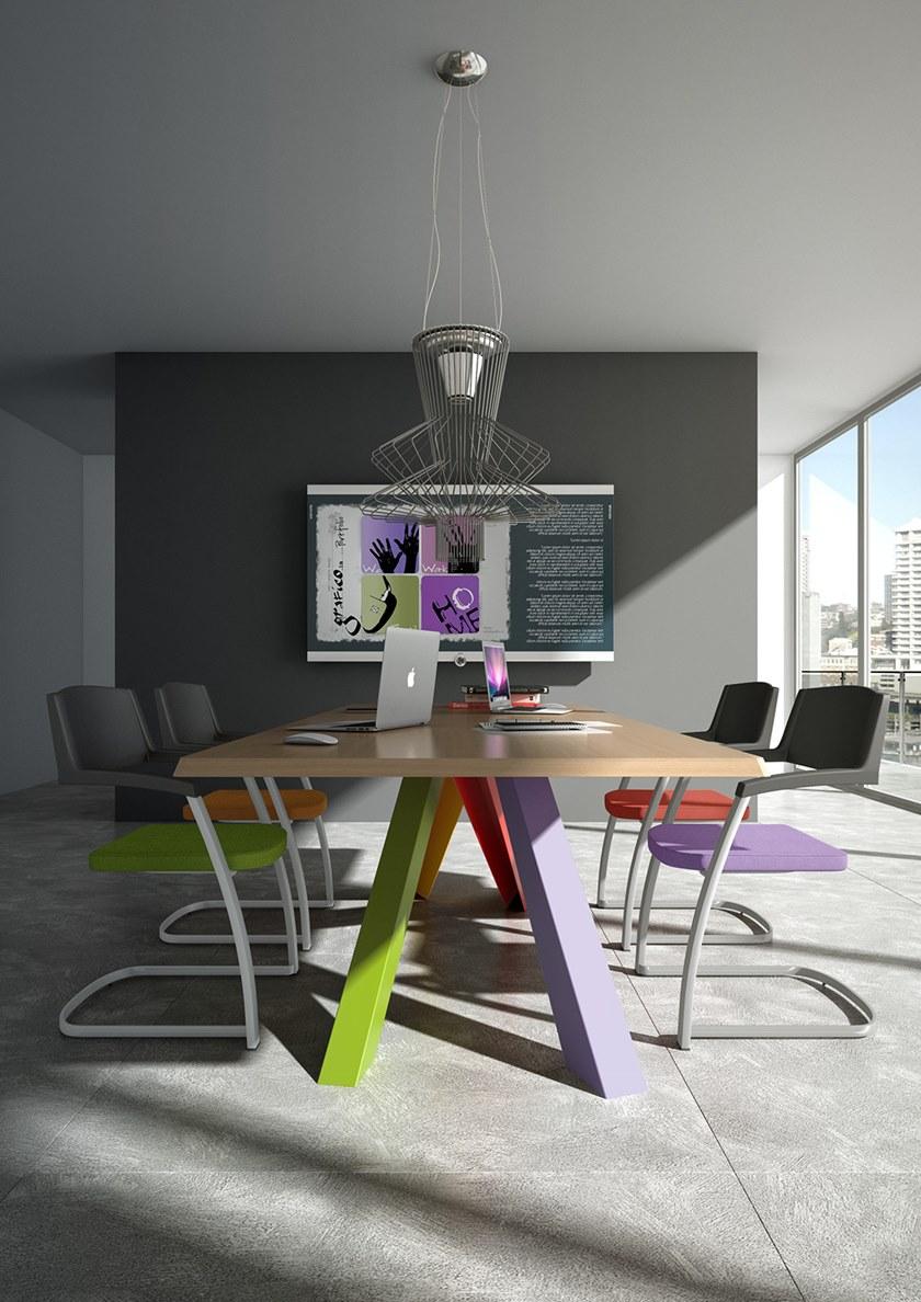 Leyform Консольный стул из стали, ткани и полипропилена  0590  - Вид №3