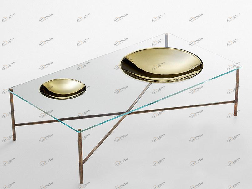 Gallotti&Radice Низкий прямоугольный журнальный столик для гостиной sun-id-1497188