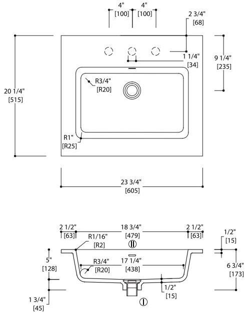 Sa0600 Накладная раковина на столешницу  овальная Blu Bathworks®  - Вид №2