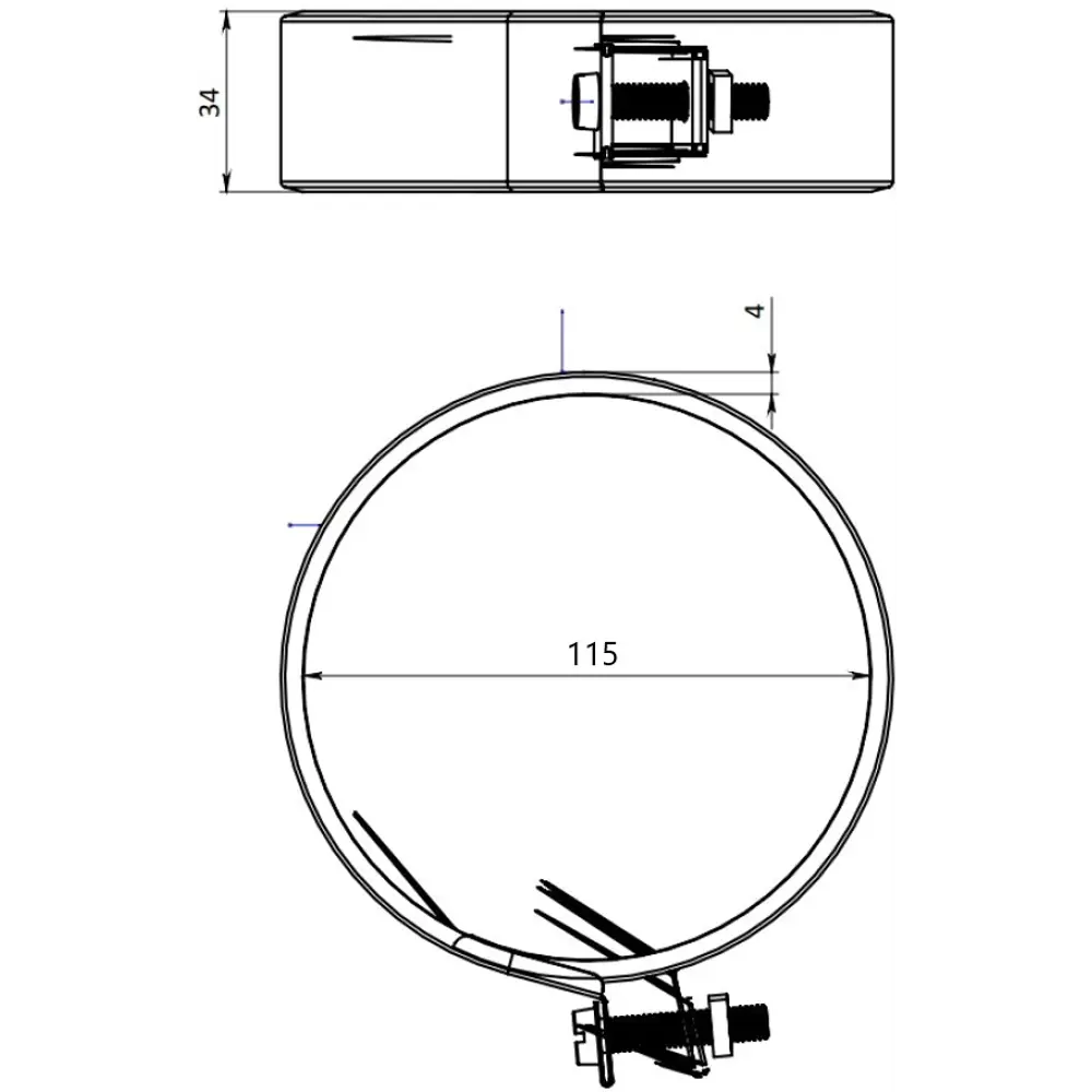 Хомут обжимной Металлик и Ко (430/0.5 мм) D115 мм STLM-2018157 - Вид №2