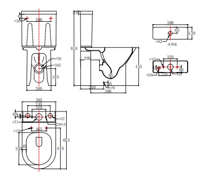 CX21206UW Компакт унитаз с бачком Белый Bravat  Турция  - Вид №3
