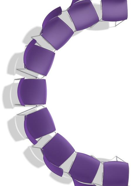 Casala Стул для конференций из пластика с подлокотниками Curvy 1288-10 - Вид №2