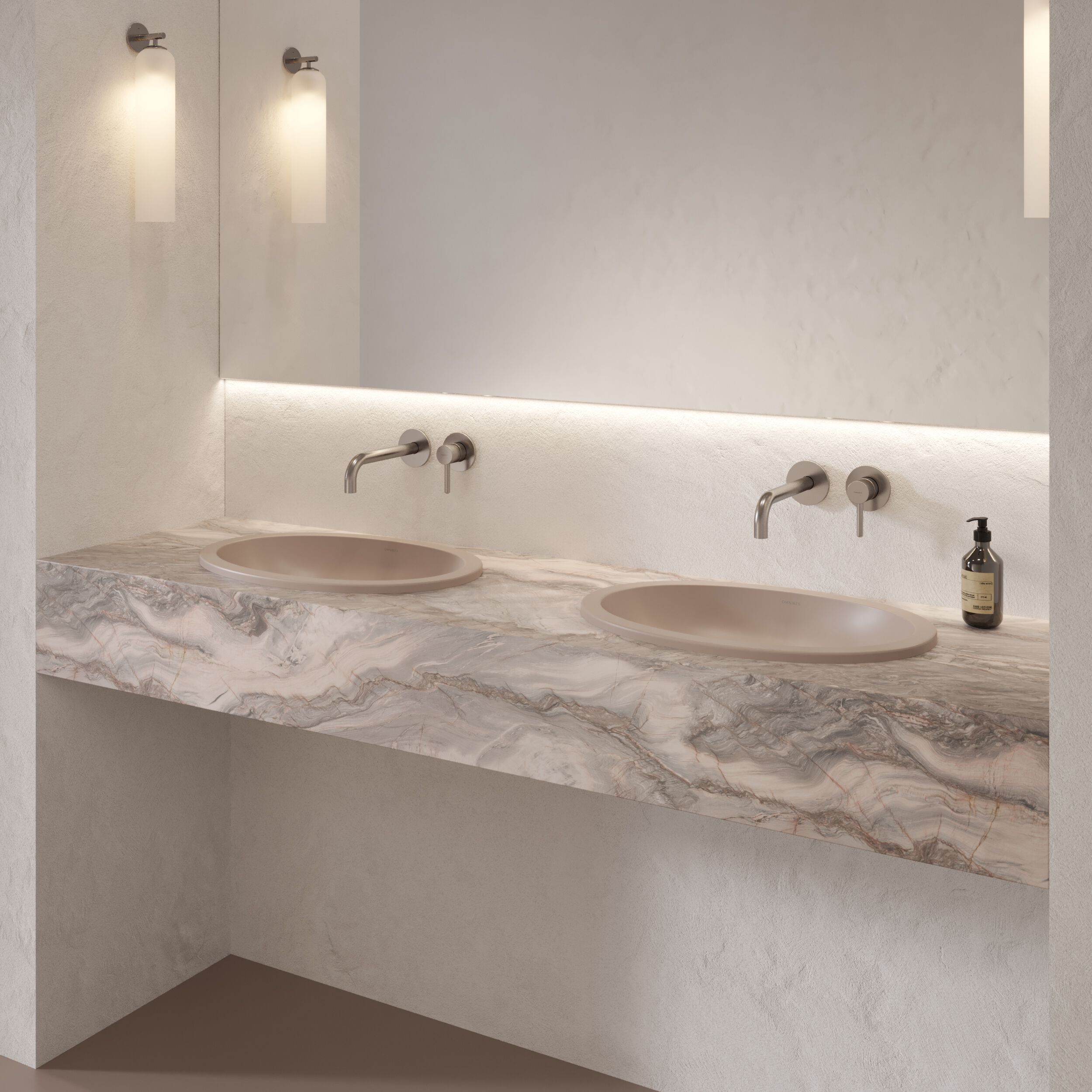 Встраиваемый умывальник из Овального композитного материала OMNIRES SHELL M+ SHELLUP ARCH-00152537 - Вид №45