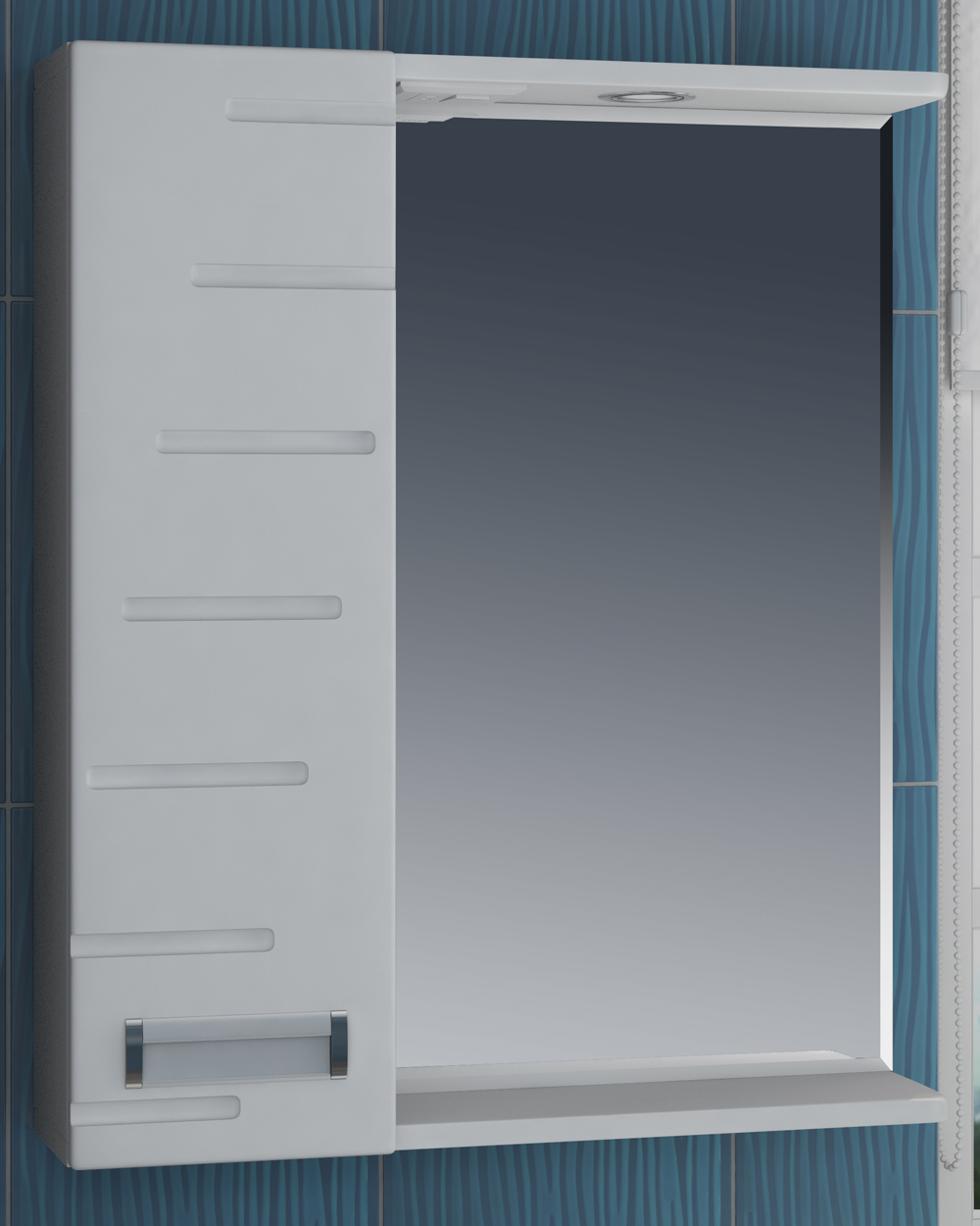 Зеркало Diana 600 правый со спотом600⨉150⨉700 мм белый VIGO sun-id-664486 - Вид №1