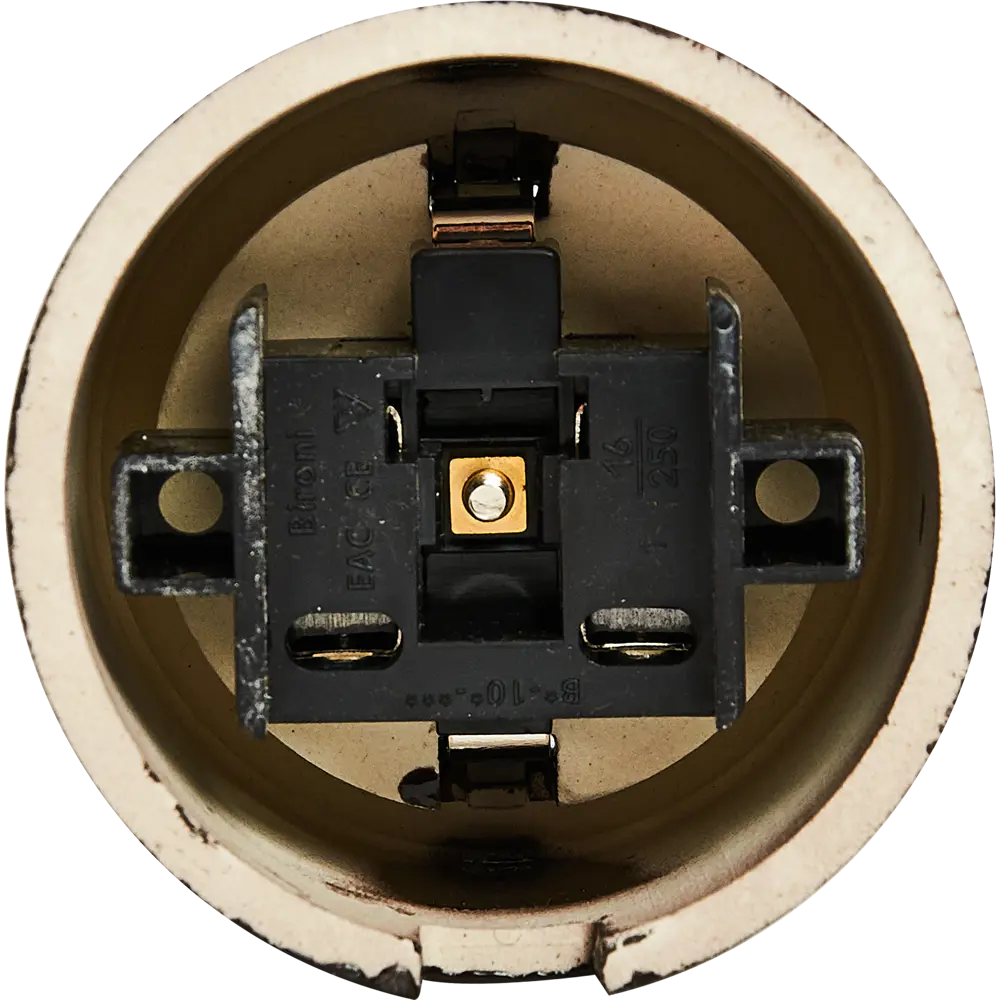 Розетка накладная Electraline с заземлением с крышкой керамика цвет коричневый 89255197 STLM-2011556 Ретро - Вид №3