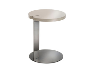 Деревянный круглый журнальный столик