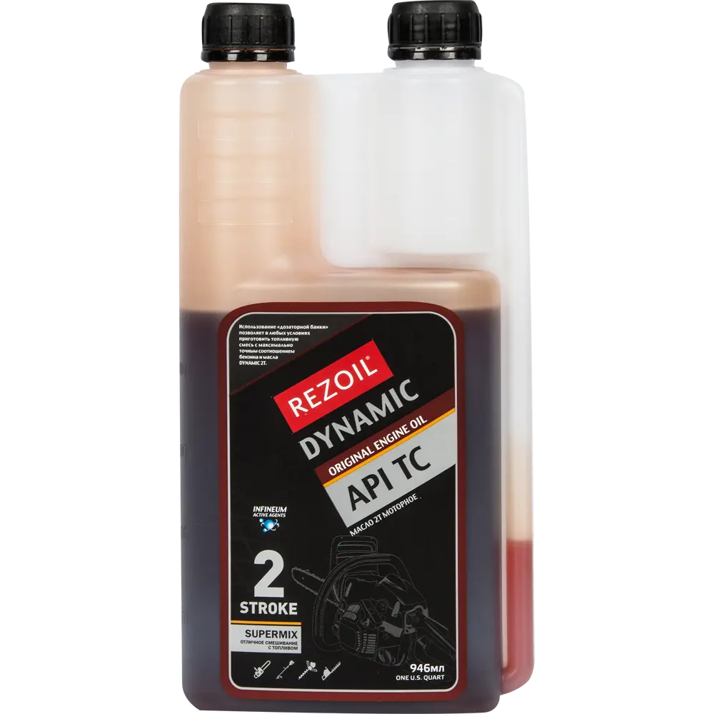 Моторное масло Rezer Dynamic 2T для двухтактных двигателей 1 л 14457634 STLM-0004962