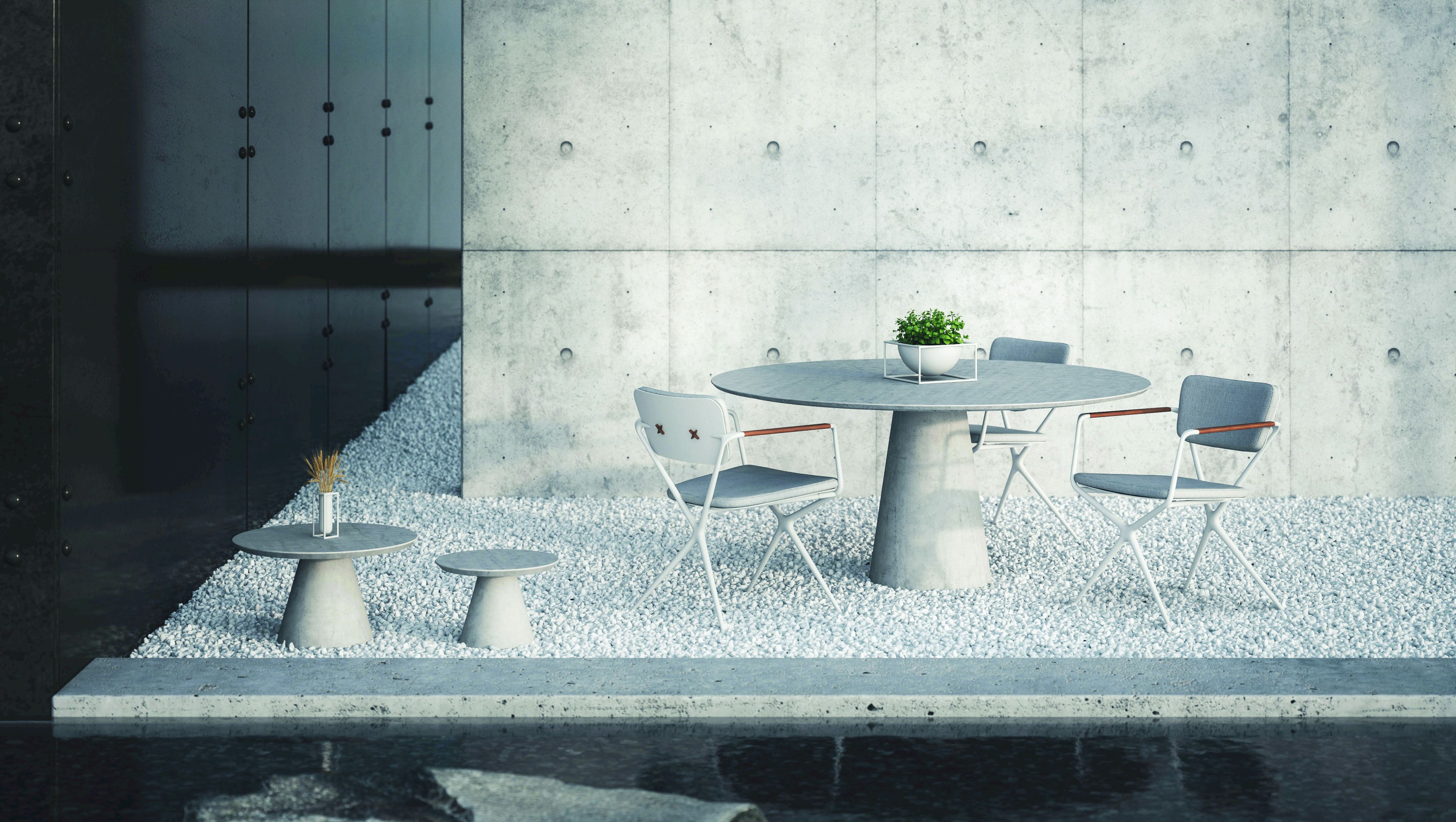 Круглый садовый столик в Ductal® Royal Botania Conix ARCH-00120439 - Вид №1