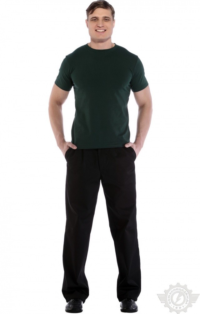 4958307 Футболка темно-зеленая  Одежда для официантов  размер L (48-50) Спецодежда  - Вид №8