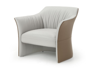 Кожаное кресло с подлокотниками