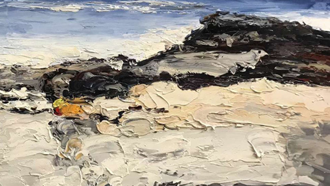 Картина на холсте 120х90 см "Горизонт" EVENHOME КАРТИНЫ МАСЛОМ 129898 Голубой;синий;разноцветный  - Вид №1