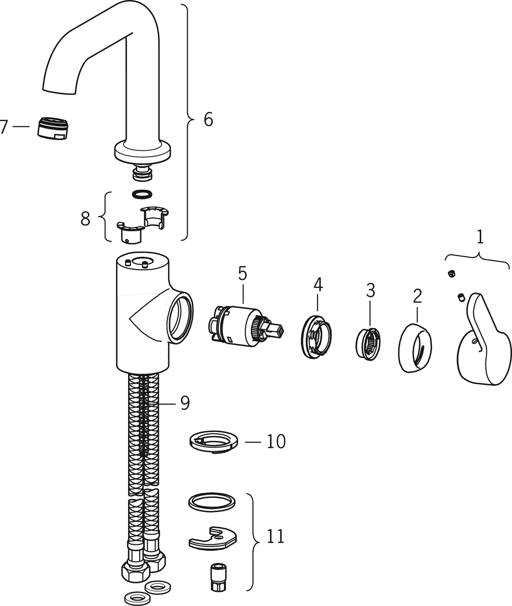 Oras 2933F Смеситель для умывальника 2933F Aquita Хром  - Вид №4