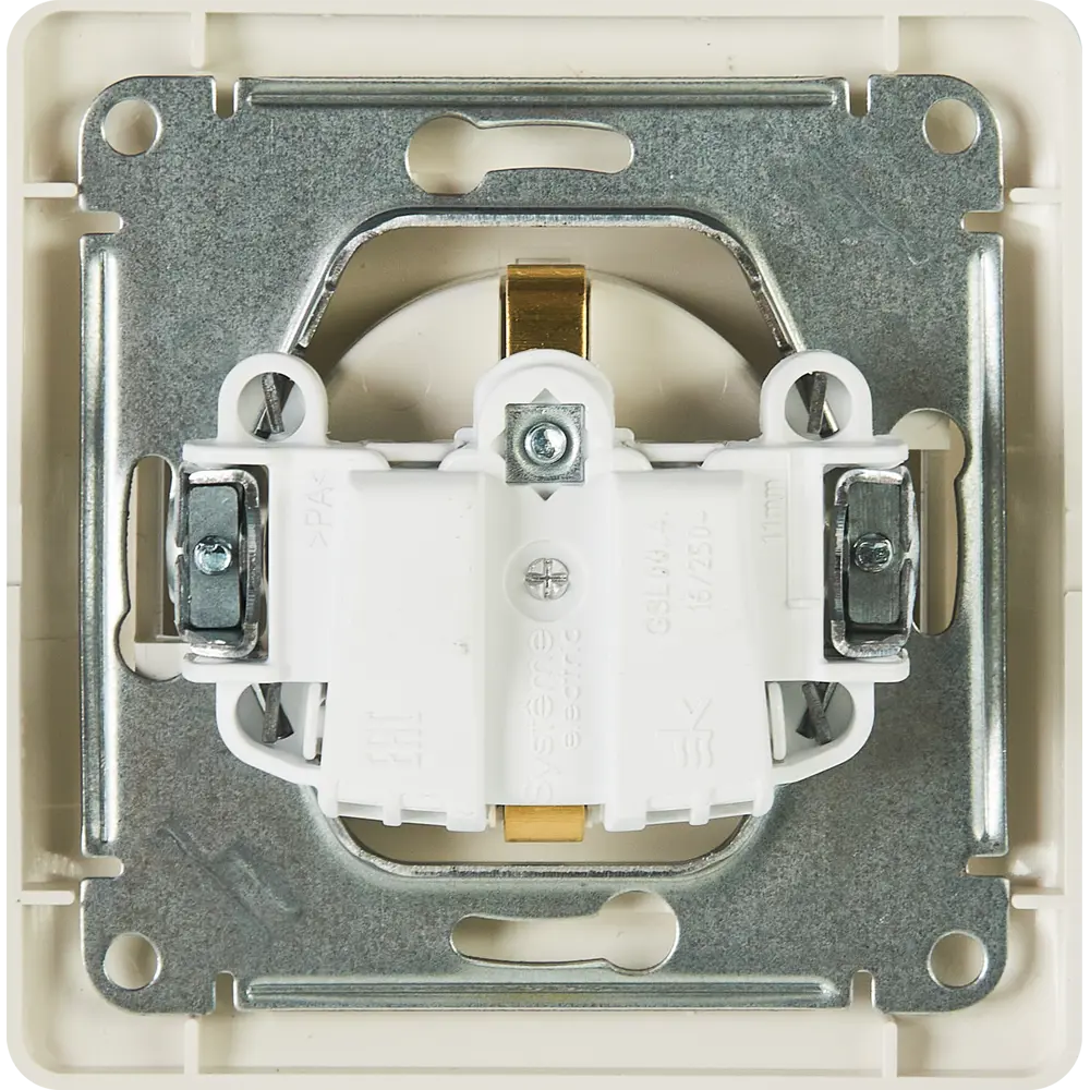 Schneider Electric Glossa - встраиваемая розетка с заземлением молочного цвета 86710178 STLM-0070795 - Вид №3
