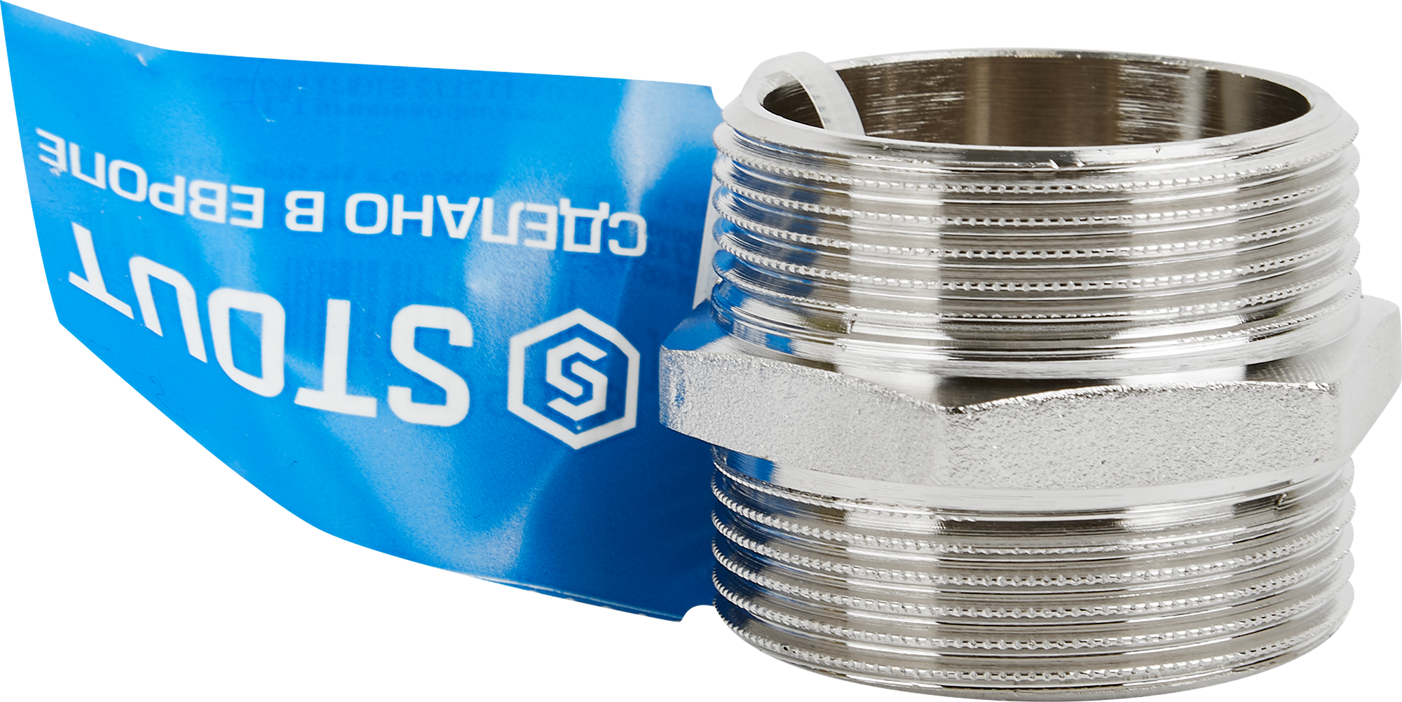 Ниппель STOUT 1/2" для водопровода с наружной резьбой 82238826 STLM-0022629 - Вид №2