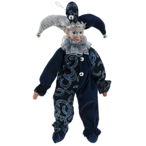 Новогодняя фигурка Клоун 791565 30 см синий