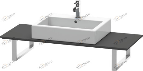 XL011C04949 X-Large Консоль для накладных раковин и встраиваемых умывальников Графит матовый, декор Duravit