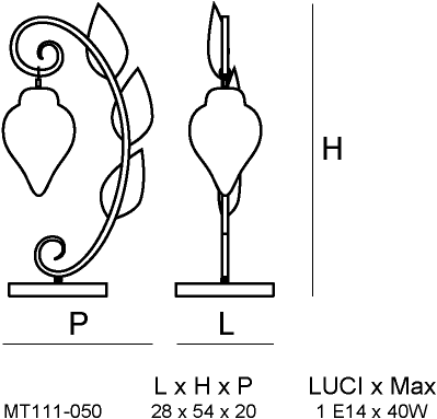 Siru Настольная лампа из муранского стекла Goccia Mt 111-050 - Вид №2