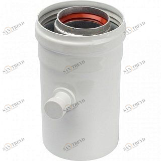 Труба горизонтальная STOUT 60/100  с конденсатосборником SCA6010000102