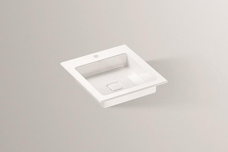 2303000401 Встраиваемая раковина, eb.q450h, белая, противомикробное Alape серия Q 