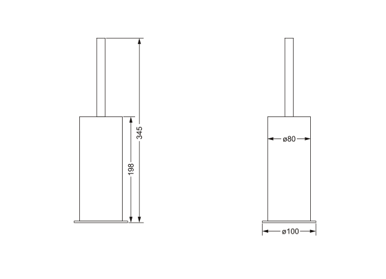 Туалетный ёршик в комплекте JOERGER Plateau 630.00.001.000 - Вид №1