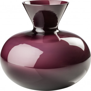 10627264 VENINI Ваза "Идрия" 30х27см (фиолетовая) Стекло