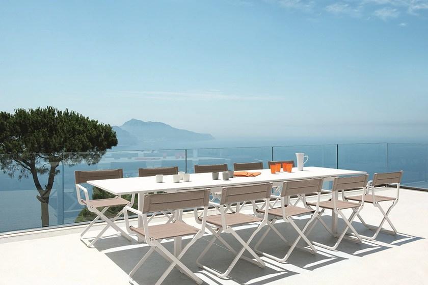 Ethimo Выдвижной прямоугольный садовый стол из металла Flat Fttrm14_t - Вид №1