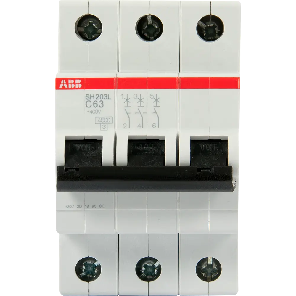 Автоматический выключатель ABB SH203L 3P C63 А 4.5 кА 2CDS243001R0634 STLM-2209871 - Вид №1