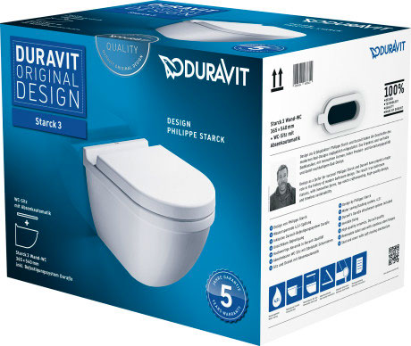 42250900A1 Подвесной унитаз настенный Белый Duravit Starck 3 Германия - Вид №1