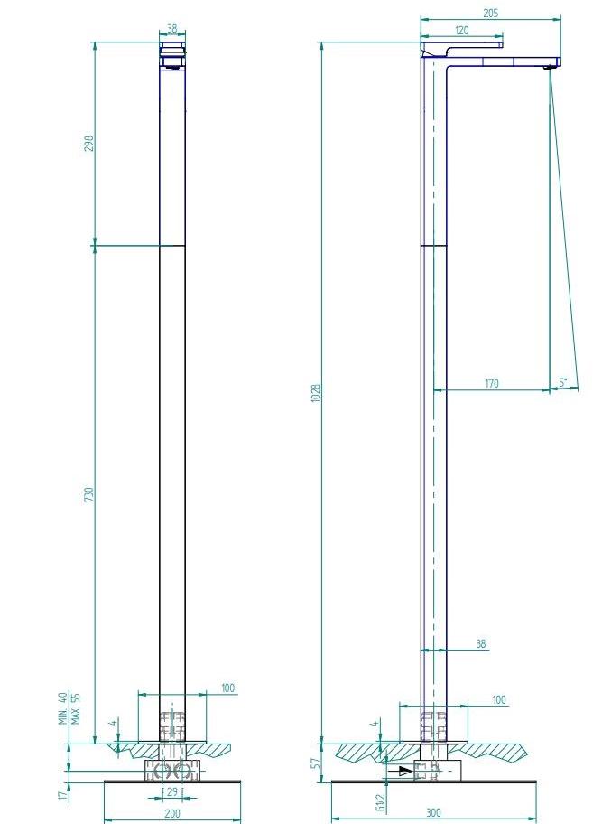 ZAZZERI Смеситель для раковины колонный Qquadro sun-id-1442527 - Вид №1