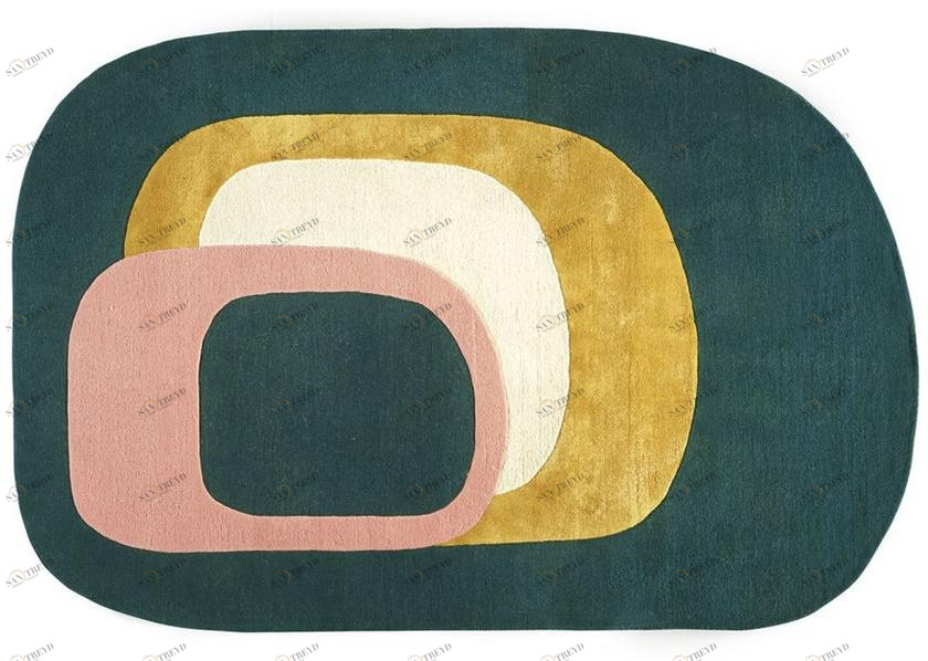 Toulemonde Bochart Тканевый ковер в стиле 70-х с геометрическими мотивами The designers sun-id-1387989